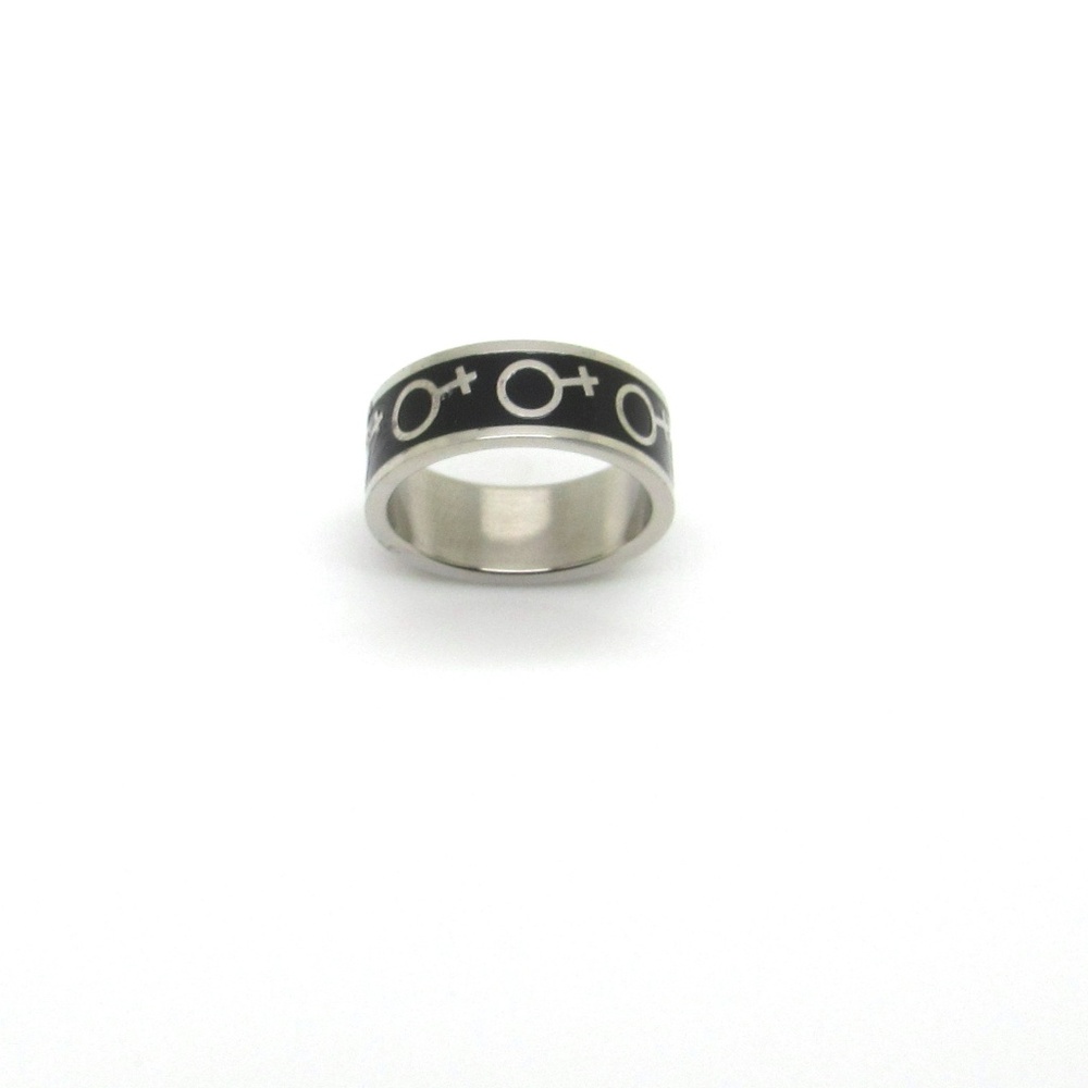 Gay pride ring.Stainless steel ring